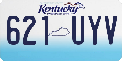 KY license plate 621UYV