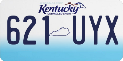 KY license plate 621UYX