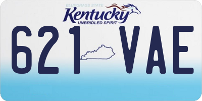 KY license plate 621VAE