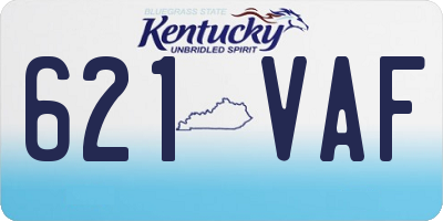 KY license plate 621VAF