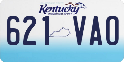KY license plate 621VAO