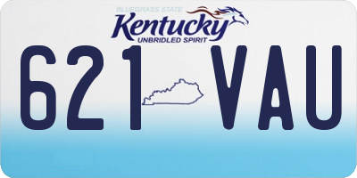 KY license plate 621VAU