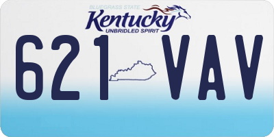 KY license plate 621VAV