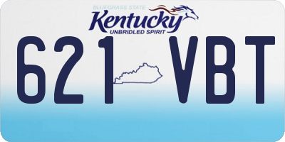 KY license plate 621VBT