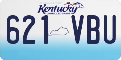 KY license plate 621VBU