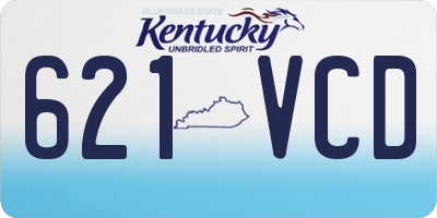 KY license plate 621VCD