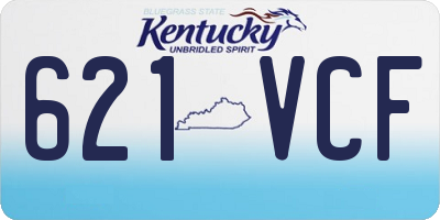 KY license plate 621VCF