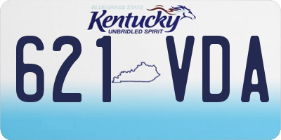 KY license plate 621VDA