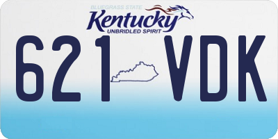 KY license plate 621VDK