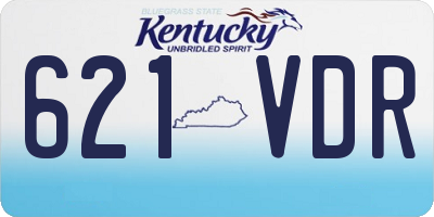 KY license plate 621VDR