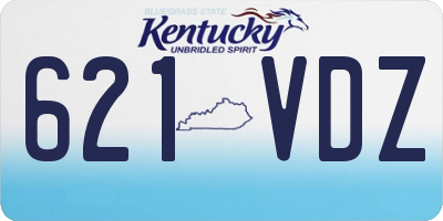 KY license plate 621VDZ