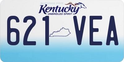 KY license plate 621VEA