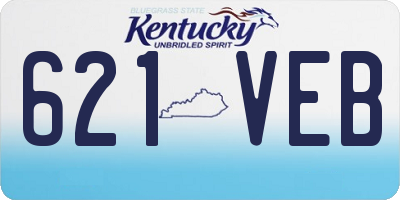 KY license plate 621VEB