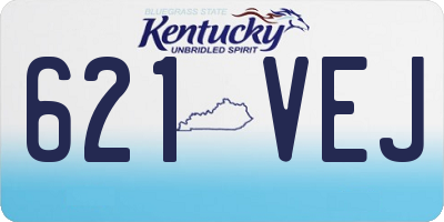 KY license plate 621VEJ