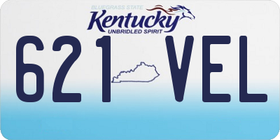 KY license plate 621VEL