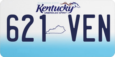 KY license plate 621VEN