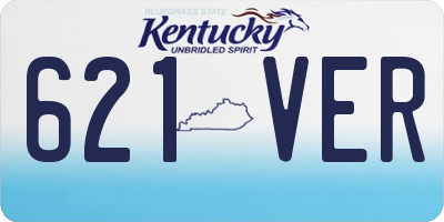 KY license plate 621VER
