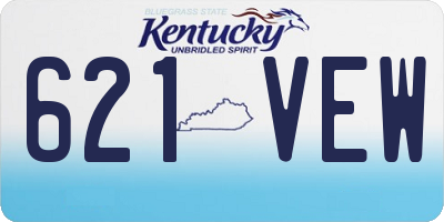 KY license plate 621VEW