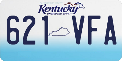 KY license plate 621VFA