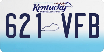 KY license plate 621VFB