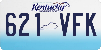 KY license plate 621VFK