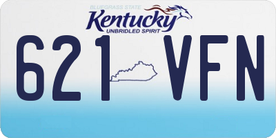 KY license plate 621VFN