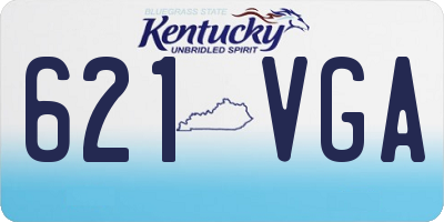 KY license plate 621VGA