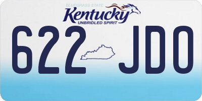 KY license plate 622JDO