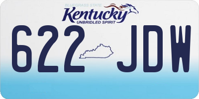 KY license plate 622JDW