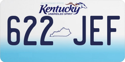 KY license plate 622JEF