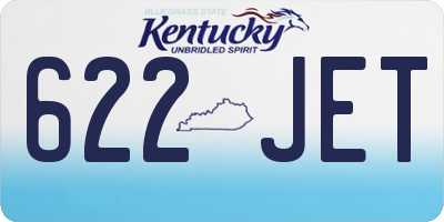 KY license plate 622JET
