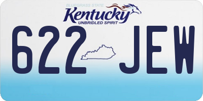 KY license plate 622JEW
