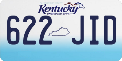 KY license plate 622JID