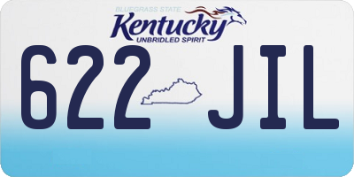 KY license plate 622JIL