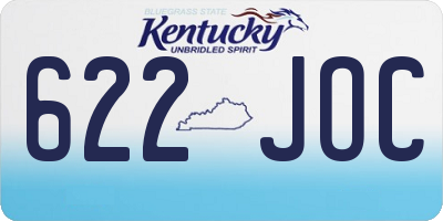 KY license plate 622JOC