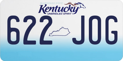 KY license plate 622JOG