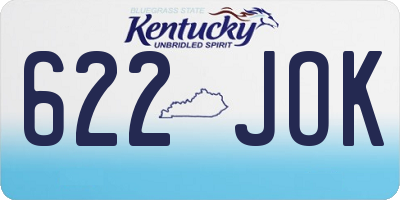 KY license plate 622JOK