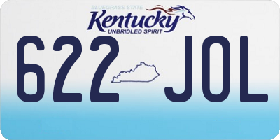 KY license plate 622JOL