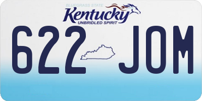 KY license plate 622JOM