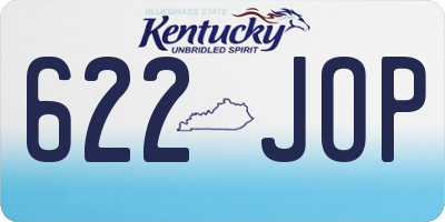 KY license plate 622JOP