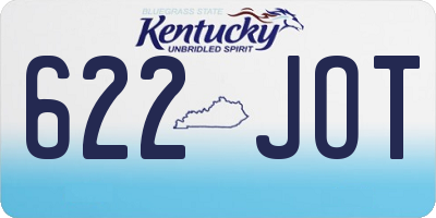 KY license plate 622JOT