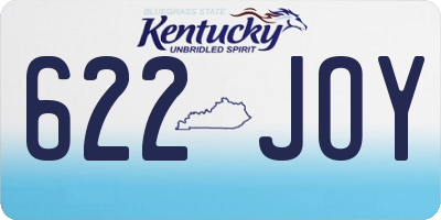 KY license plate 622JOY