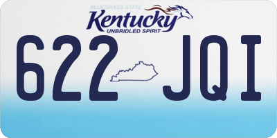 KY license plate 622JQI