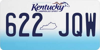 KY license plate 622JQW