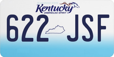 KY license plate 622JSF
