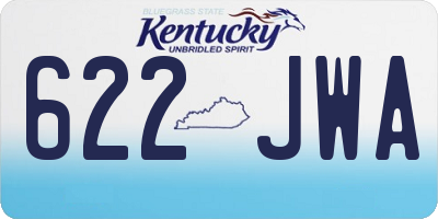 KY license plate 622JWA