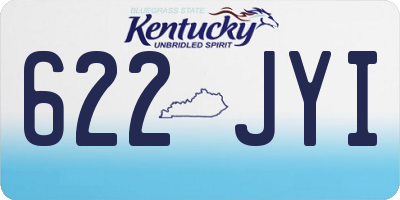KY license plate 622JYI