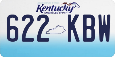 KY license plate 622KBW