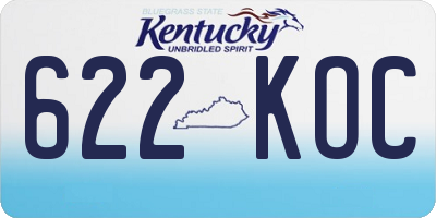 KY license plate 622KOC