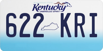 KY license plate 622KRI